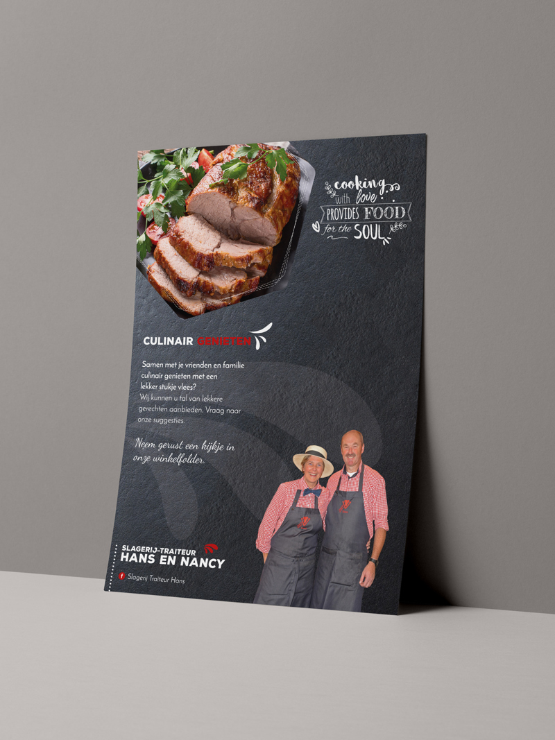 Slagerijhanspresentatiebladwinkel